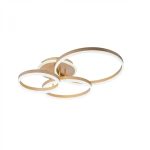 Lustra LED cu telecomanda LYRA 100W, 3 Cercuri, lumina Rece/Calda/Neutra, Dimabila, Auriu Periat - imagine 2