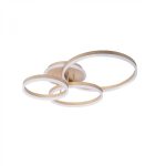 Lustra LED cu telecomanda LYRA 100W, 3 Cercuri, lumina Rece/Calda/Neutra, Dimabila, Auriu Periat - imagine 3