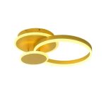 Lustra LED cu telecomanda LYRA 102W 1 Cerc, lumina Rece/Calda/Neutra, Dimabila, Auriu Periat - imagine 3