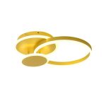 Lustra LED cu telecomanda LYRA 102W 1 Cerc, lumina Rece/Calda/Neutra, Dimabila, Auriu Periat - imagine 4