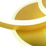 Lustra LED cu telecomanda LYRA 102W 1 Cerc, lumina Rece/Calda/Neutra, Dimabila, Auriu Periat - imagine 2