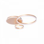 Lustra LED cu telecomanda MYRENE 110W, 2 Cercuri, lumina Rece/Calda/Neutra, Dimabila, Auriu - imagine 2