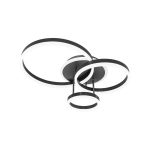 Lustra LED cu telecomanda LYRA 100W, 3 Cercuri, lumina Rece/Calda/Neutra, Dimabila, Negru - imagine 3