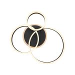 Lustra LED cu telecomanda LYRA 100W, 3 Cercuri, lumina Rece/Calda/Neutra, Dimabila, Negru - imagine 4