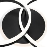 Lustra LED cu telecomanda LYRA 80W, 2 Cercuri, lumina Rece/Calda/Neutra, Dimabila, Negru - imagine 2