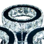 Lustra LED cu telecomanda si cristal TIMOTEI 30W, 3 Cercuri, lumina Rece/Calda/Neutra, Dimabila, Crom Lucios Negru - imagine 4