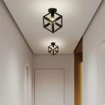 Lustra Forma Cub - STRUKTUR Mono, 1x E27, Negru, Metal