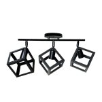 Lustra FORMA CUB -STRUKTUR Trio, 3xE27, Negru, Metal