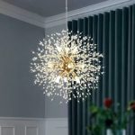 Candelabru Cristal Schonbrunn, 12x G9, Diametru 60cm, Auriu Lucios, Inaltime Reglabila - imagine 3