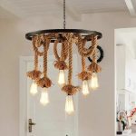 Lustra Roata, 6 x E27, Maro, Metal / Sfoara