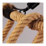 Lustra Snuri Rustic 6x E27 Circulara Franghie Suspendata - imagine 3