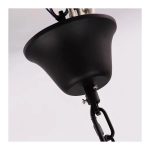 Lustra Snuri Rustic 6x E27 Circulara Franghie Suspendata - imagine 4