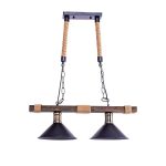 Lustra Traditionala, 2*E27, Maro, Metal si Sfoara