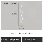 Lampadar LED Upsilon, 27W, lumina Rece/Calda/Neutra, Metal si Acril, Alb - imagine 4