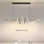 Lustra LED suspendata cu telecomanda RIBBON 66W, Liniara, lumina Rece/Calda/Neutra, Dimabila, Negru, Inaltime Reglabila - imagine 4