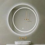 Oglinda LED Rotunda, 60cm, Feronia Touch, Sistem Dezaburire, Dimabila - imagine 2