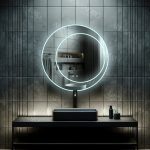 Oglinda LED Rotunda, 60cm, Feronia Touch, Sistem Dezaburire, Dimabila