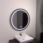 Oglinda LED Rotunda 60cm, Lucea Touch, Sistem Dezaburire, Dimabila