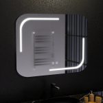 Oglinda LED Rectangulara, 80x60cm, ECLISSA Touch, Sistem Dezaburire, Dimabila