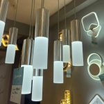 Pendul NEPTUNIA 80W, 10 Elemente, lumina Rece/Calda/Neutra, Crom Lucios, Inaltime Reglabila - imagine 2