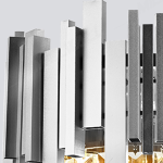 Candelabru Cristal BLOIS Petito 3xE14, Diametru 30cm, Argintiu, Inaltime Reglabila - imagine 3